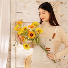 廠家婚慶杉浦向日葵花太陽花仿真花家居裝飾跨境批發假花MW78003