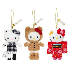 日本の新作サンリオ長脚変装KT着物くまぬいぐるみ女の子心を掴む可愛いバッグチャーム