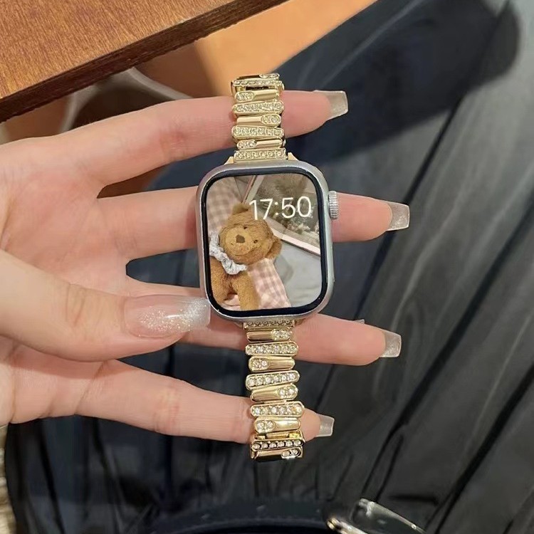 Apple S10 不規則なダイヤモンドがちりばめられたメタル時計ストラップ、ハイエンド watchS9/8/7/6/Apple 時計ストラップに適しています。|undefined