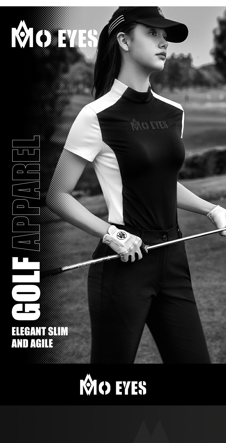 Áo polo nữ ngắn tay golf tennis hút ẩm khô nhanh — Áo đen trắng M25YF038 [hút ẩm và khô nhanh/kết cấu mịn/giảm béo vòng eo], Áo trắng đen M25YF038 [hút ẩm và khô nhanh/kết cấu mịn/giảm béo vòng eo], Áo màu hồng và trắng M25YF038 [hút ẩm và khô nhanh/kết cấu mịn/giảm béo vòng eo] chi tiết 2
