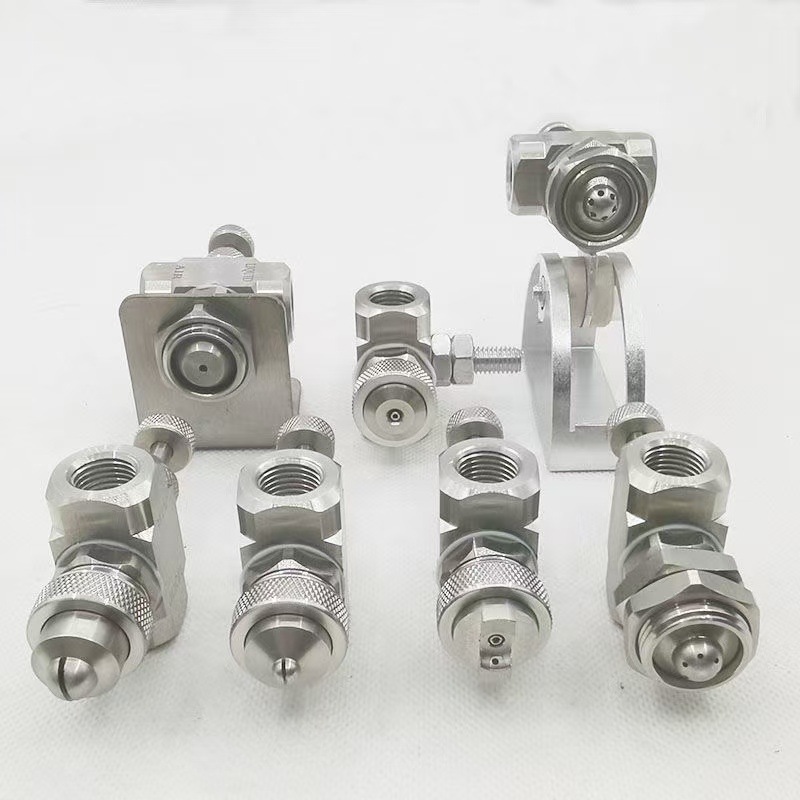 不锈钢4分空气雾化喷嘴 大流量雾化喷头 二流体气水混合喷嘴加湿