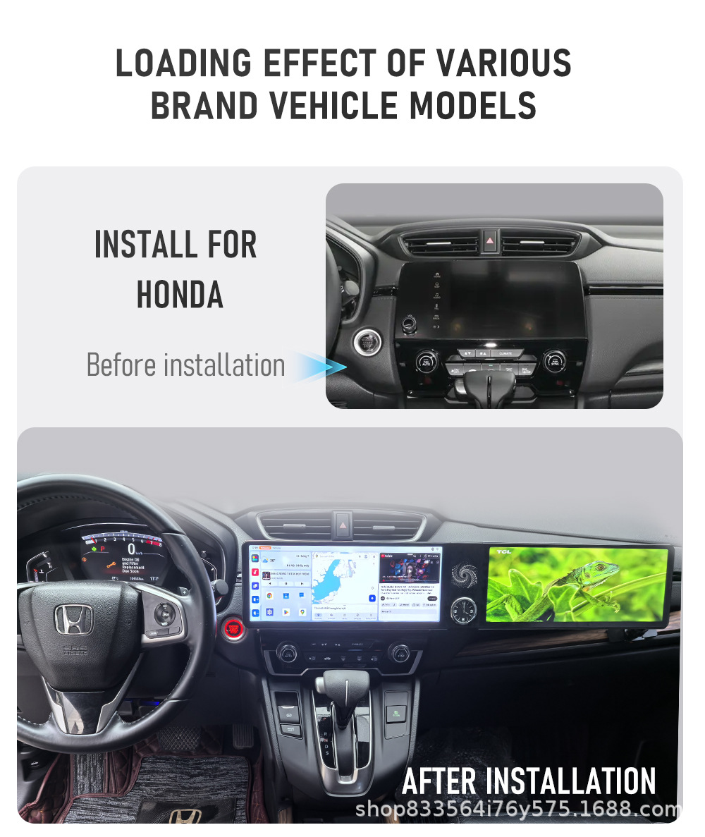 Suitable for Mercedes-Benz and Bmw 12.3 Dual-Screen Navigation System with Qualcomm 6125 Chip, Dual-Screen Interaction, Supports Original Car Systems