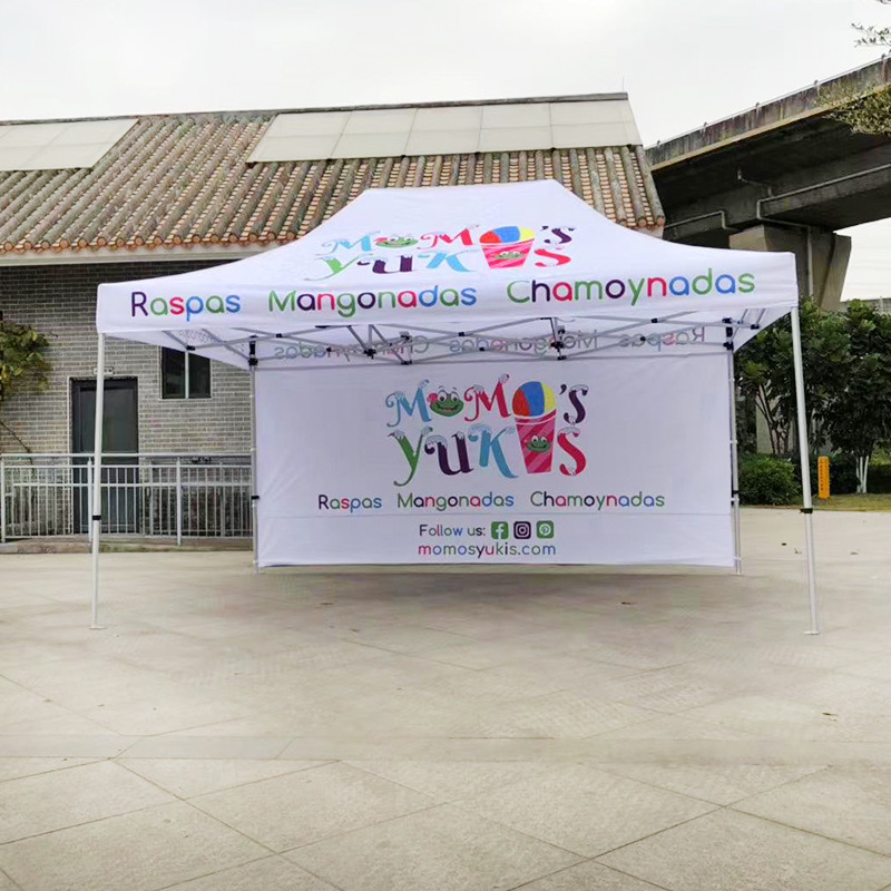 Personalizado 3 * 4.5 publicidad impresa digital cuadrado tienda de campaña de exposición ferias puestos de actividad de exposición al aire libre fabricantes de tiendas de campaña