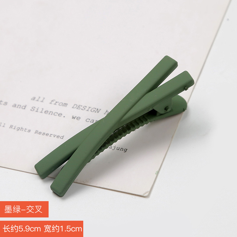 INS Internet celebridad simple horquilla esmerilada cruzada Corea del Sur clip lateral de color flequillos clip chica todo partido horquilla accesorios para el cabello