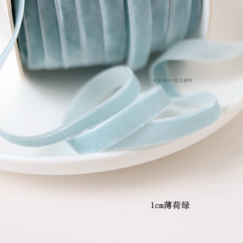 1cm/0,6 cm cinta de terciopelo de color cinta de cisne cinta de bricolaje material hecho a mano cinta cinta cinta decorativa
