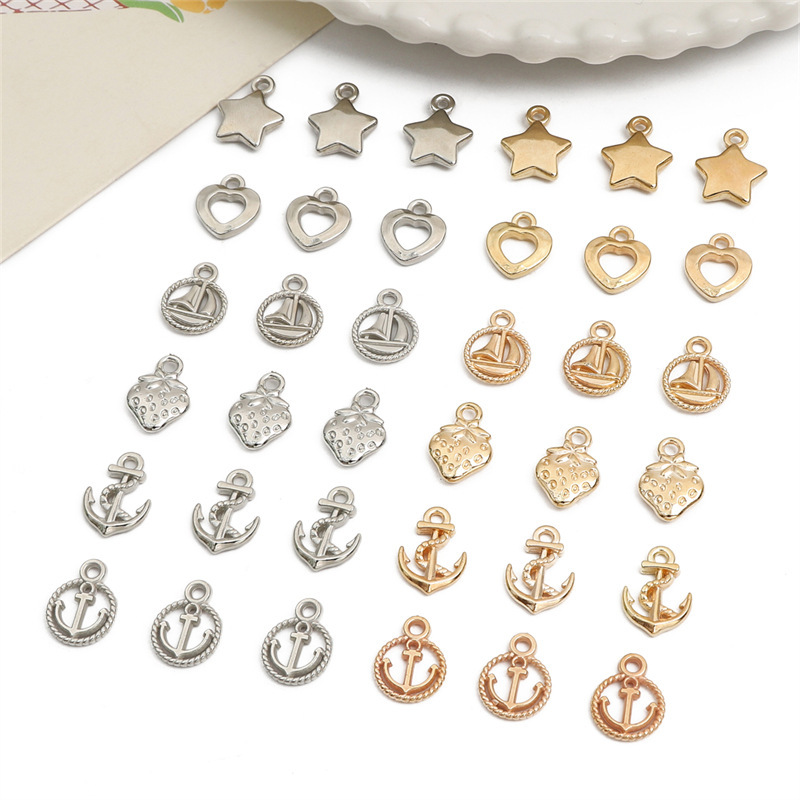 12g Weight Pendant Jewelry Making Type 20 PCS/Package 304 Stainless Steel Solid Color Pendant