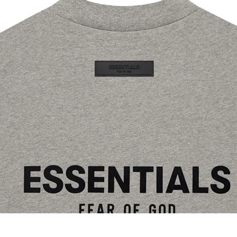ESSENTIALS 多層アメリカンスタイル 前後文字プリント 夏 MIKI ハイストリート 男女兼用 綿100% 半袖Tシャツ|undefined