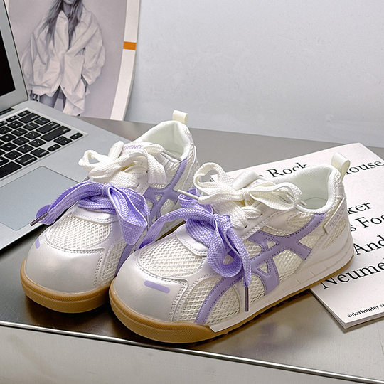 A9919 Mesh Lightweight Forrest Gump White Shoes Summer Breathable and Easy to Wear Soft Sole 2025 New Hong Kong Style Casual Sports
