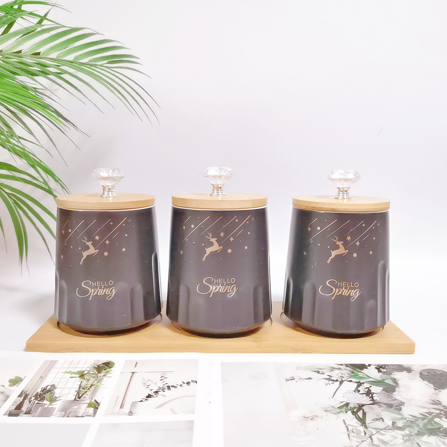 Exportación Oriente Medio exportación cerámica sellada tarro mate granos almacenamiento tarro cocina almacenamiento condimento tarro café té tarro