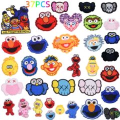 電腦繡花卡通芝麻街刺繡布貼兒童服裝輔料鞋帽箱包百搭裝飾補丁貼