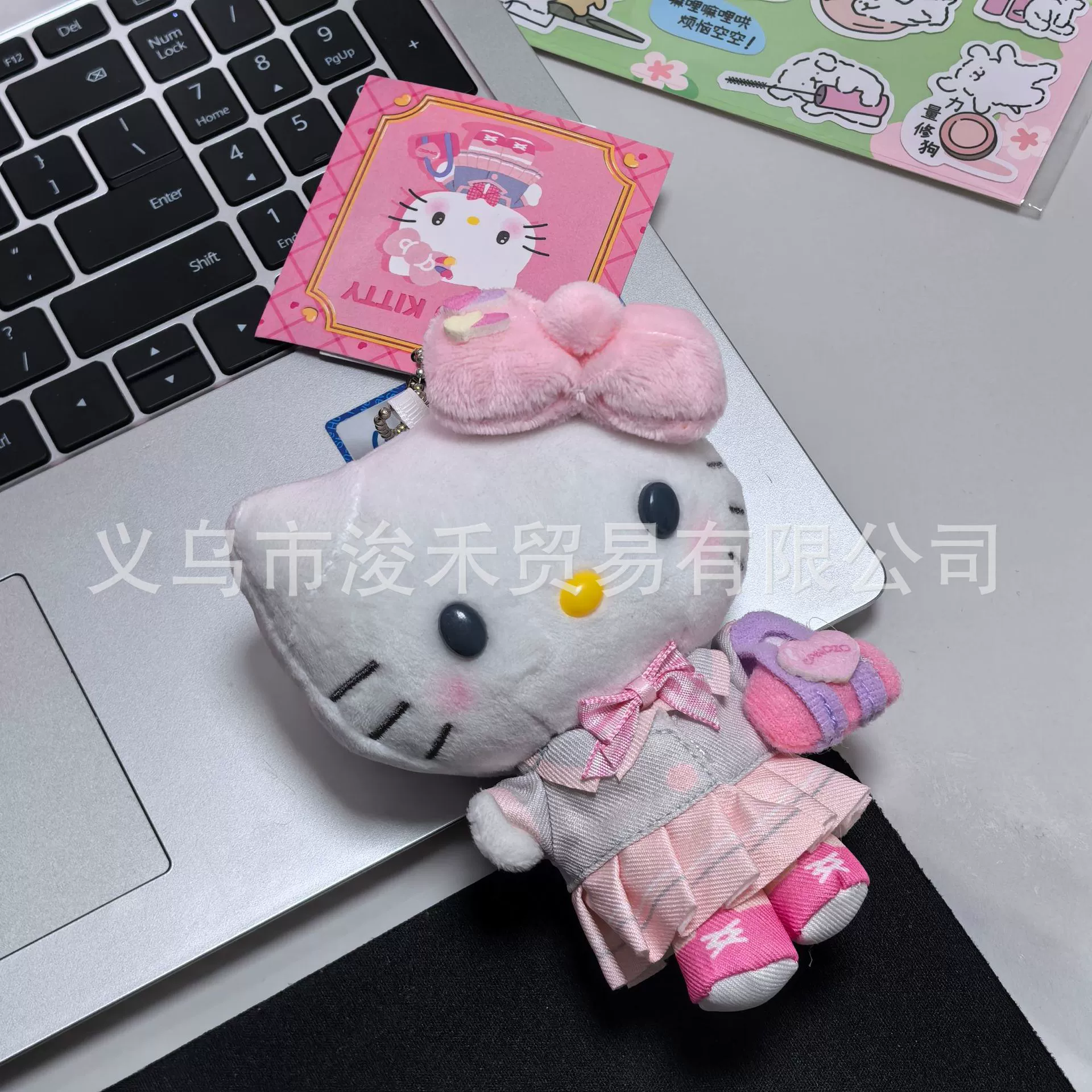 Плюшевый брелок-подвеска Hello Kitty, милый кукольный брелок для сумки, 11 см, легкий и прочный