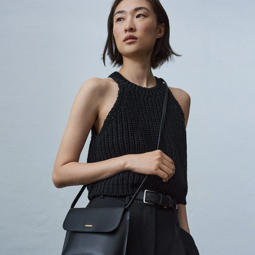 COR~Knitted camisole women's 2024 spring and summer new design niche simple backless halterneck
