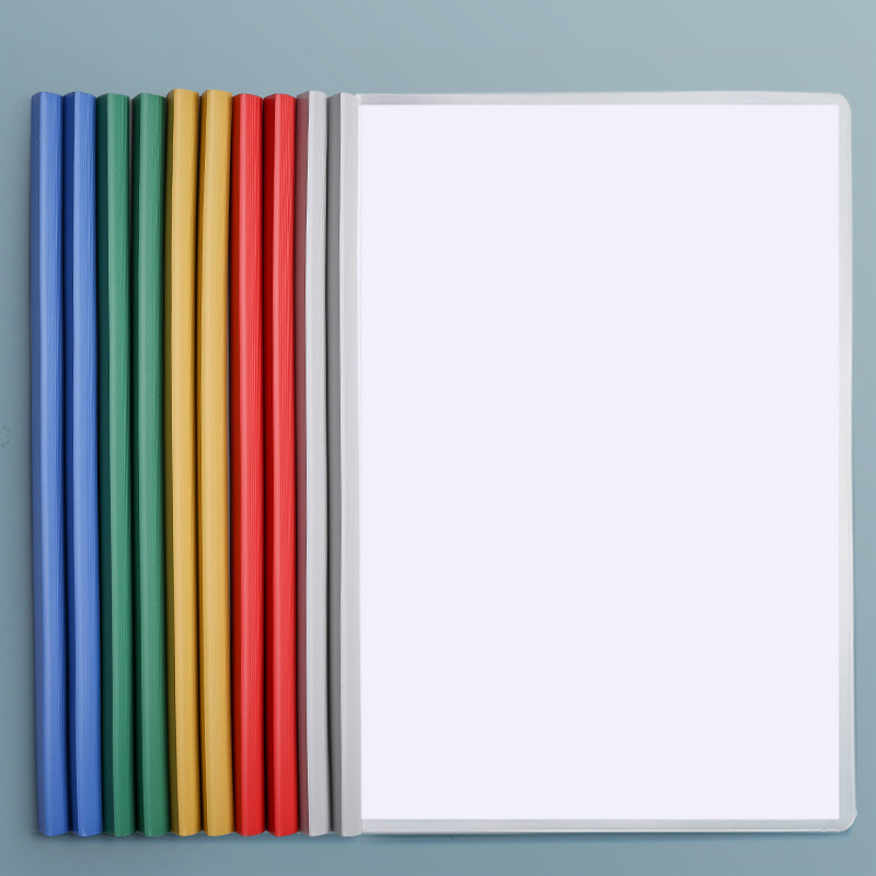 Clip de varilla de tracción A4 Clip de varilla de tracción Clip de libros de estudiantes Clip de datos Clip de cubierta de libros Clip de gota de plástico al por mayor