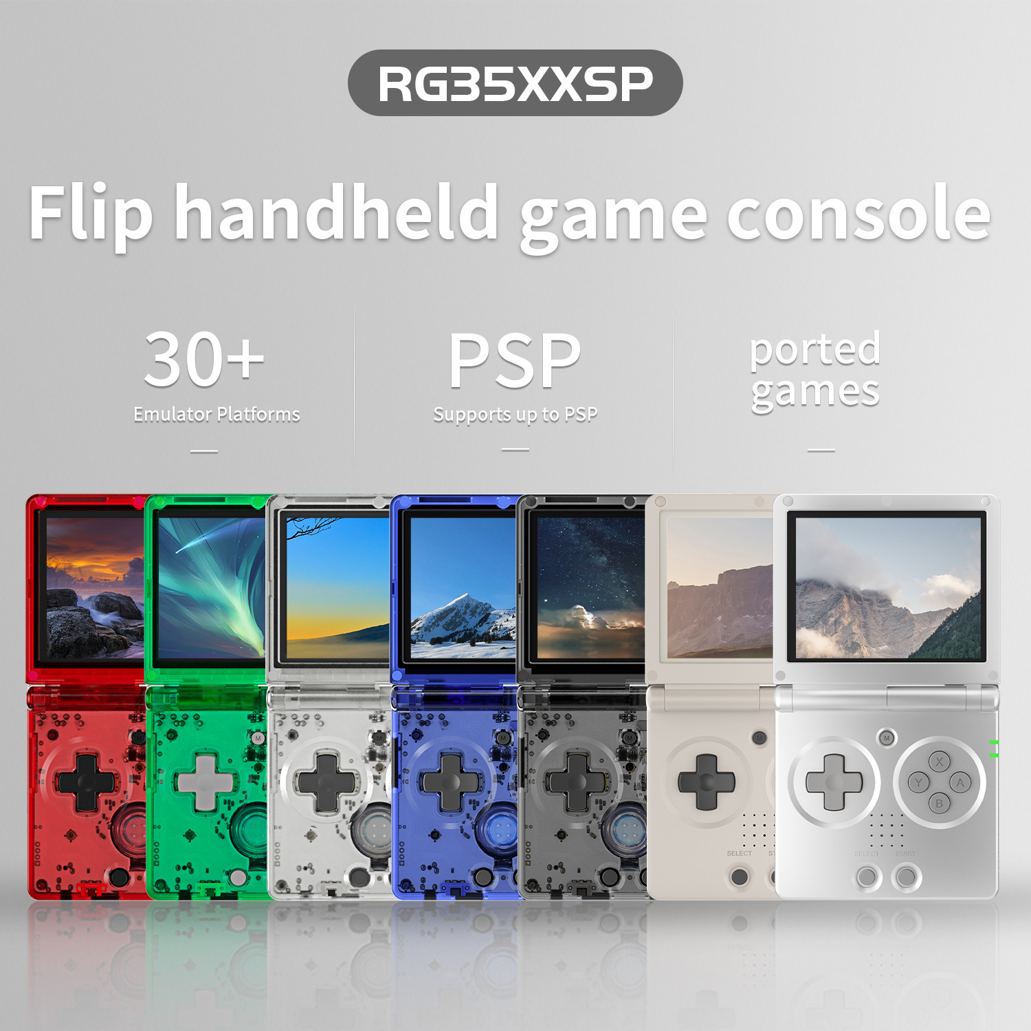 Rg35Xxsp Open-Source Handheld Console Anbernic Foldable Wireless Psp High-Definition Game Console Retro Gba Flip-Top Arcade Machine