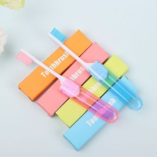 Colorful Folding Toothbrush Independent Portable Multifunctional Travel Fine Soft Hair Dust-proof Small Head Teeth for Adults and Children