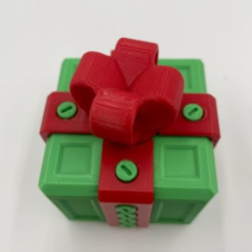 녹색 상자 + 빨간 리본