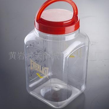厂家直销塑料盖螺旋塑料瓶 塑料罐透明密封罐PET包装食品罐糖果罐