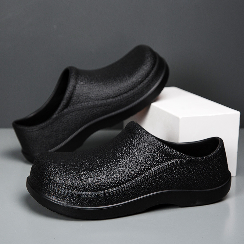 Zapatos de cocinero de primavera impermeable y antideslizante zapatos de cocina para hombre zapatos de trabajo negros image 3