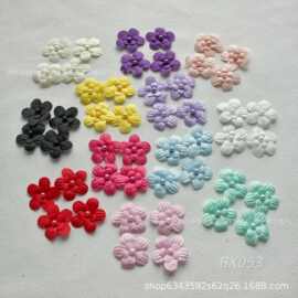 厂家批发 锻布定型花片双层钉珠 芭比娃娃装饰发饰等diy材料