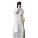 New Chinese Style High-end Woven Gold Horse Face Skirt suit Women's Spring Style Daily Guofeng Ming Style Hanfu 2025 New White