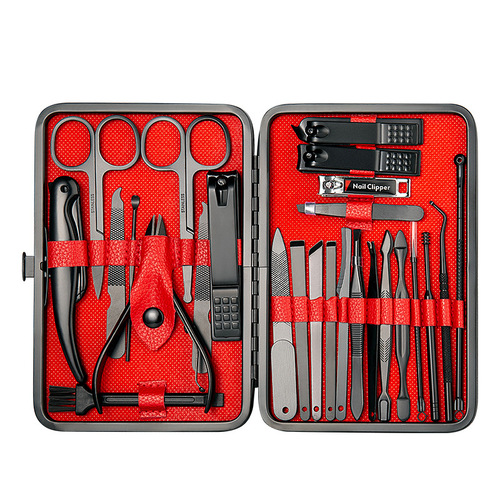 Factory Wholesale Gift Stainless Steel Carbon Steel Black Large Mouth Nail Nippers Nail Clips Nail Scissors Set Wholesale