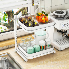 Coffee mug storage shelf multi-layer kitchen living room desk household tea cup tea set glass cup drip drying cup rack