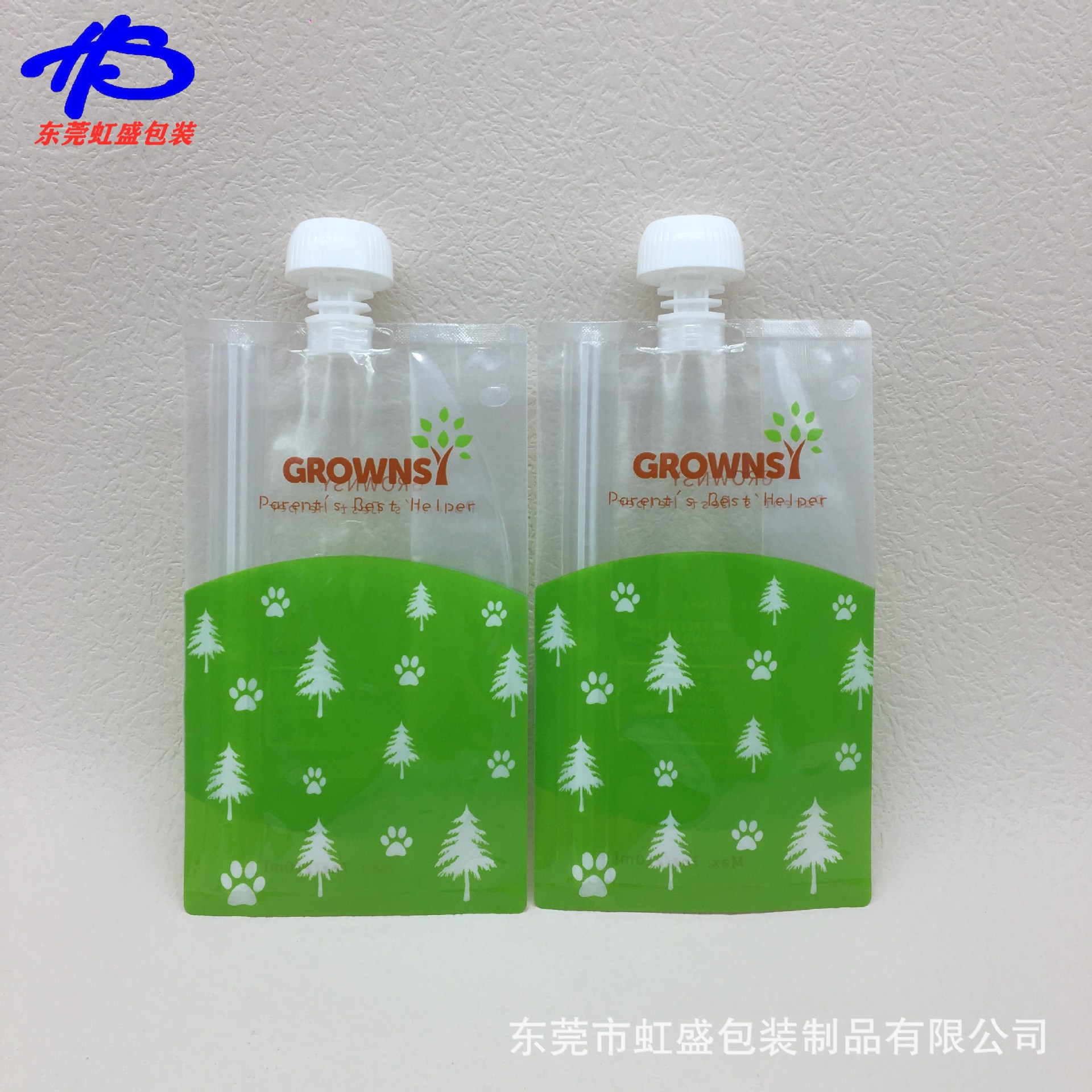 定 制异形袋 果酱果泥吸嘴袋自立双拉链密封防漏儿童辅食吸嘴袋