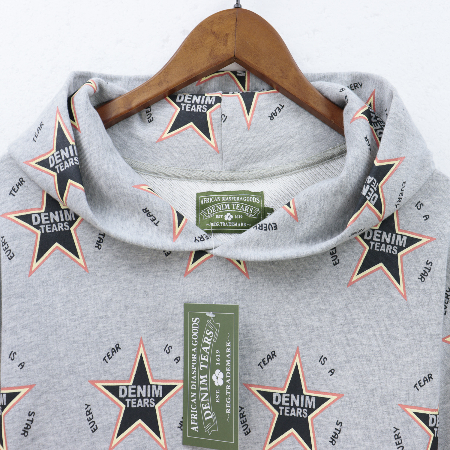 Men's Clothing fashion brand D.T Kapok full print five pointed star hooded sweatshirt trousers men and women sports suit_voghion.com
