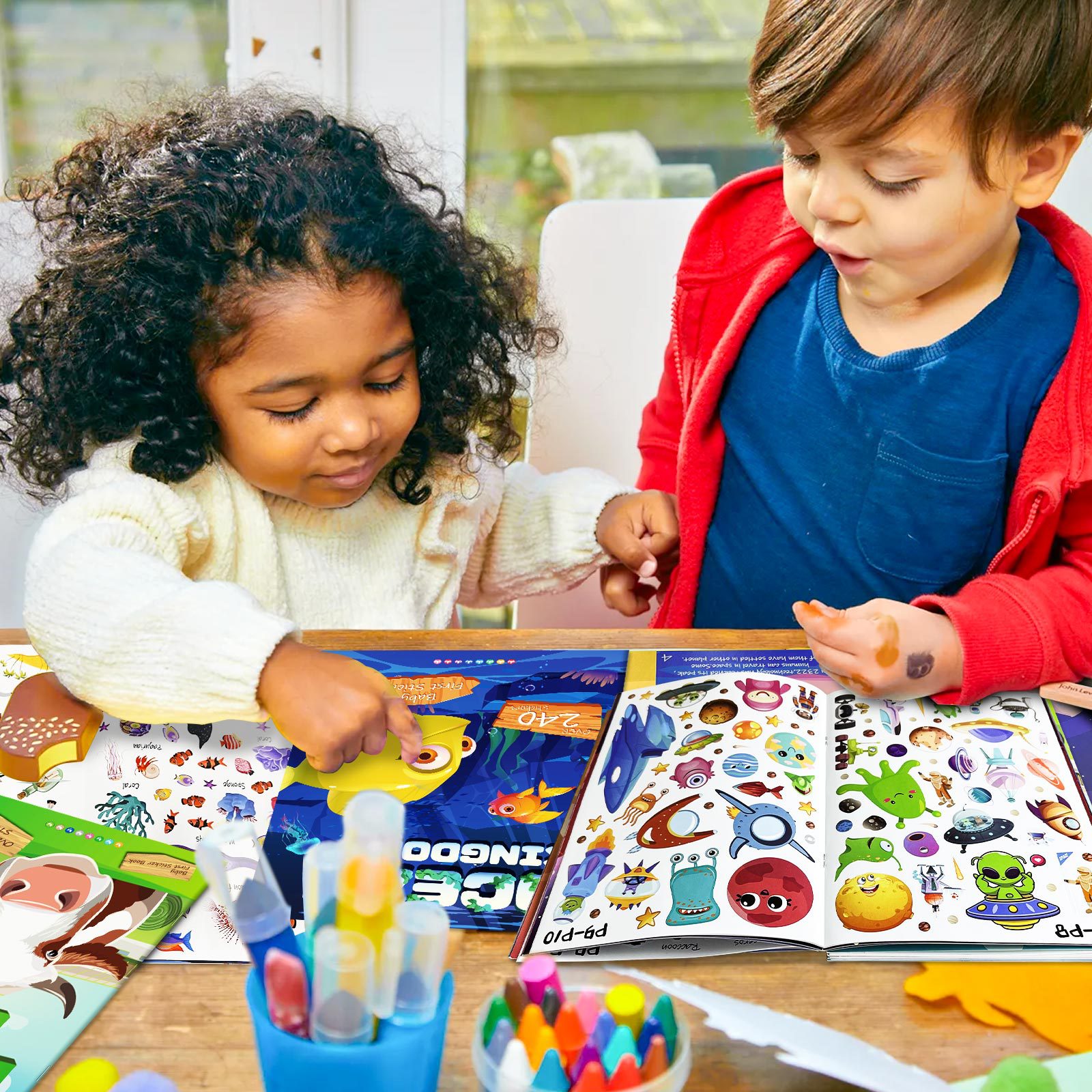 Vende 5 volúmenes de nuevos libros de pegatinas transfronterizos