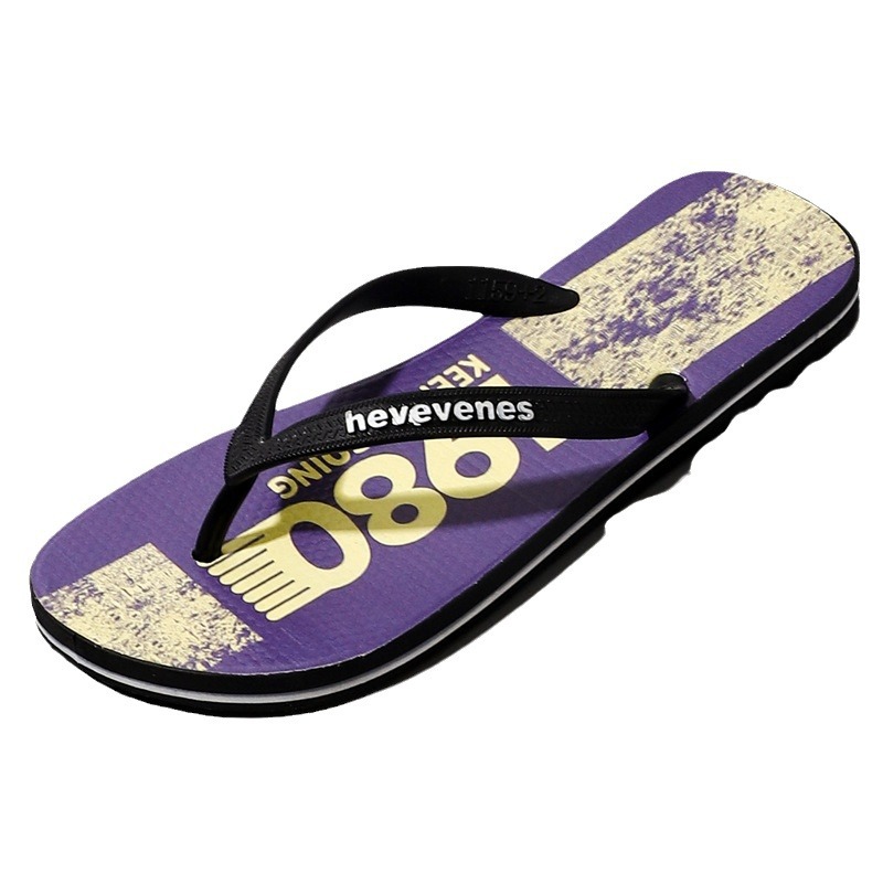 Herr graffiti flip-flops casual strandtofflor för sommar_voghion.com