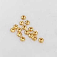 18K Gold-plated Sandalwood Abacus Beads Ancient Method Gold Flying Saucer Beads Spacer Loose Beads Bracelet Handmade Knitting DIY Jewelry Accessories 