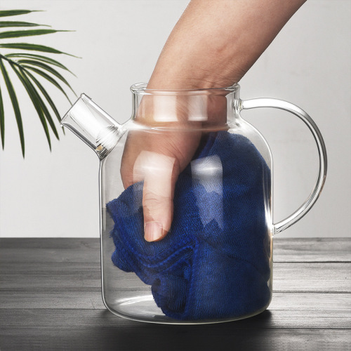 Cold kettle teapot glass high temperature resistant explosion-proof household cold kettle teapot water cup cool white kettle flower teapot