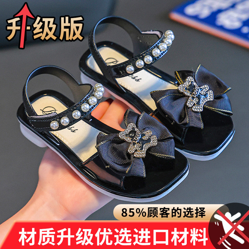 Zapatos para niñas sandalias princesa para niños 2025 nuevo verano explosivo para niñas bebés sandalias de arco suave