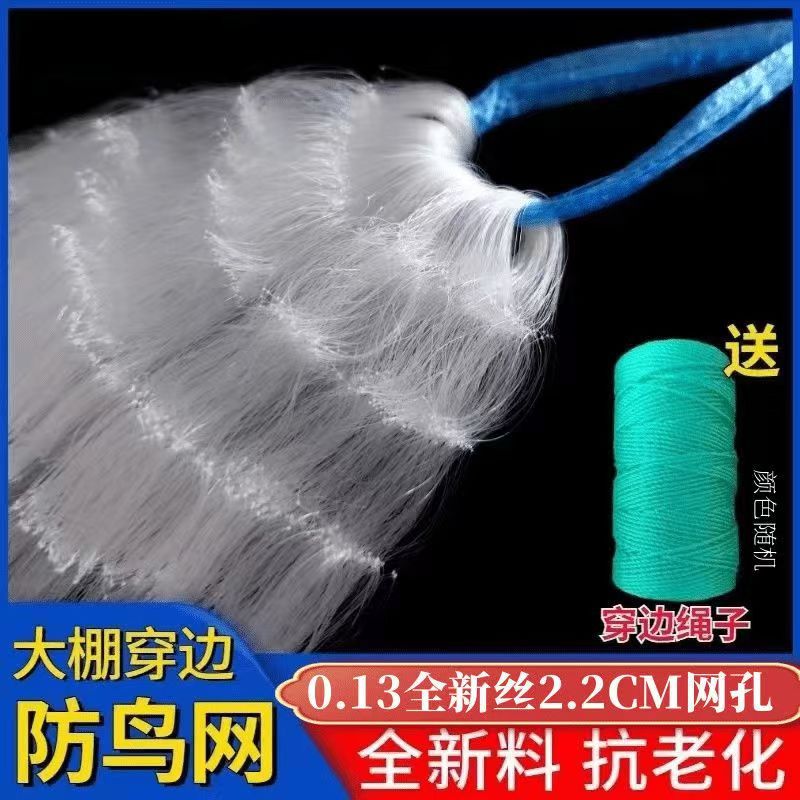 跨境货源一次性防鸟网稻谷樱桃果树菜园穿边防鸟网大棚风口防鸟网