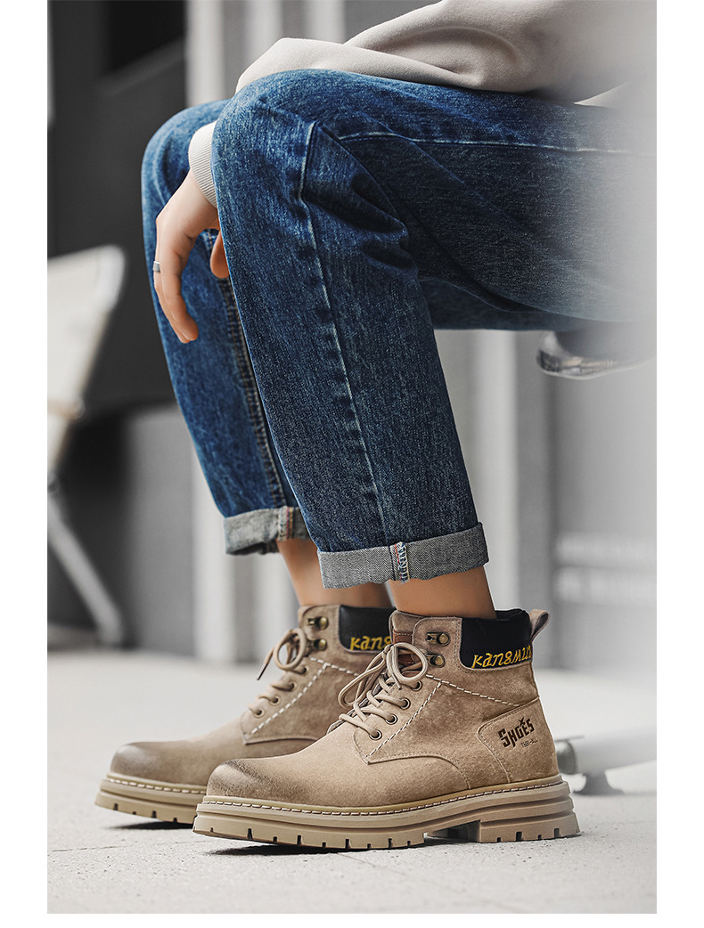 Chukka boots för herr i mocka casual retro outdoor skor_voghion.com