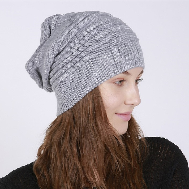 Nieuwe dunne geplooide trui in gemengde kleuren voor de herfst, winter, gebreide wollen outdoor postpartumhoed voor heren en dames_voghion.com