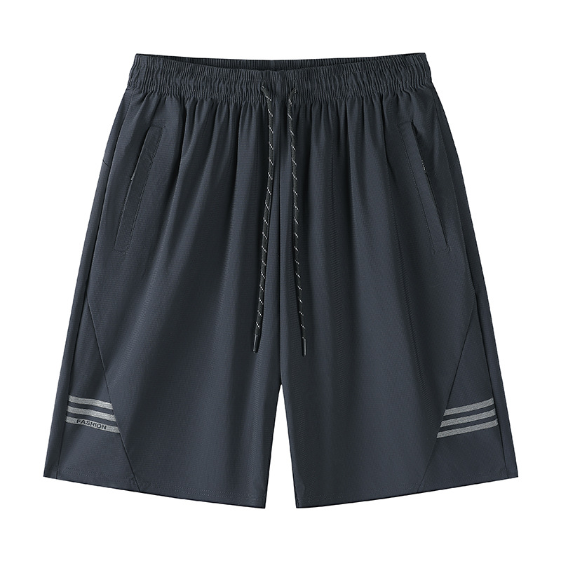 Pantalones cortos casuales para hombres en verano 2024 nueva versión coreana de la tendencia tubo recto relajado y ligero INS cinco división del trabajo pantalones de playa