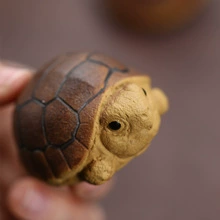 ✅Yixing purple sand tea pet turtle ornaments can raise mini bionic turtles Fujia batch of square tea tea ceremony accessories