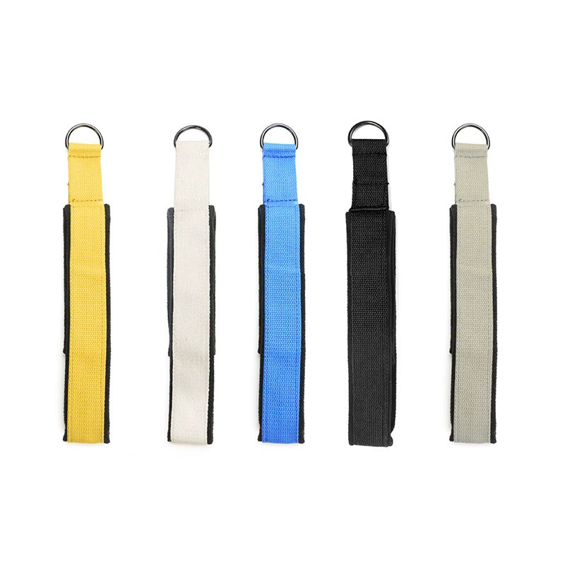 Полиэстер хлопок Йога двойное кольцо флис Пилатес ручка ремень спортивные лодыжки Пряжка теленка ремень Йога запястье ремень