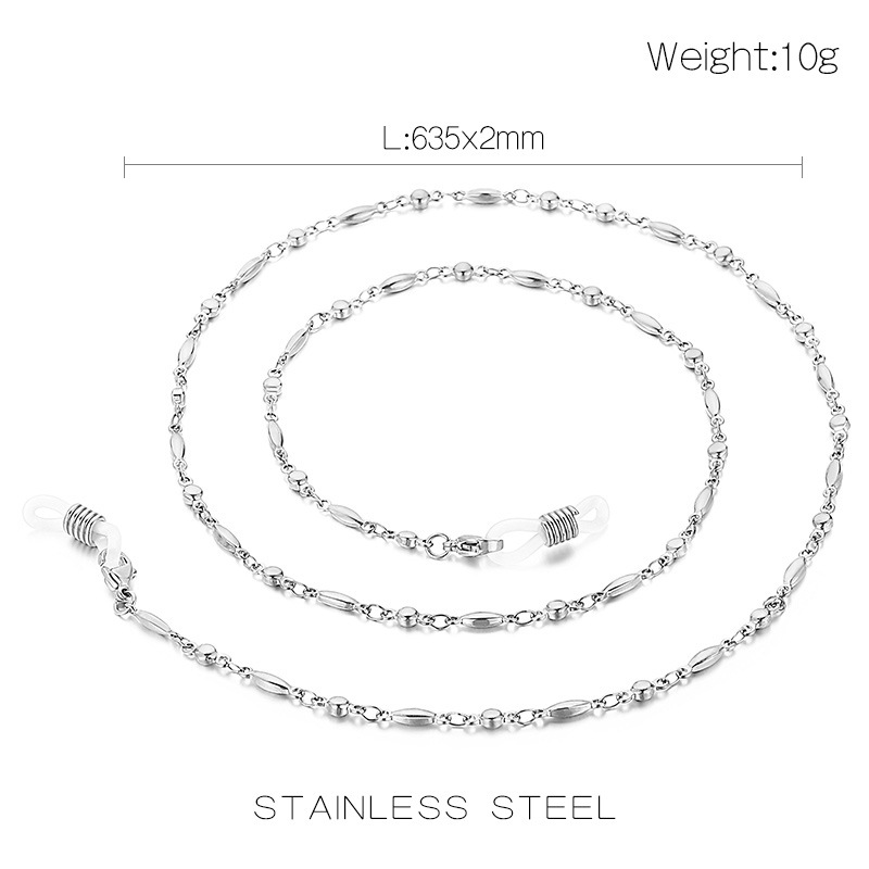12g Weight Titanium Steel Material European And American Style Gold Glasses Chain Mask Rope Anti-skid Dual-use Titanium Steel Chain 1