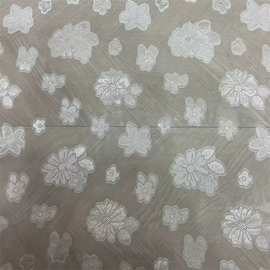 浮雕花朵雪纺剪花布料 双根有光剪花 春夏热销女士面纱连衣裙面料