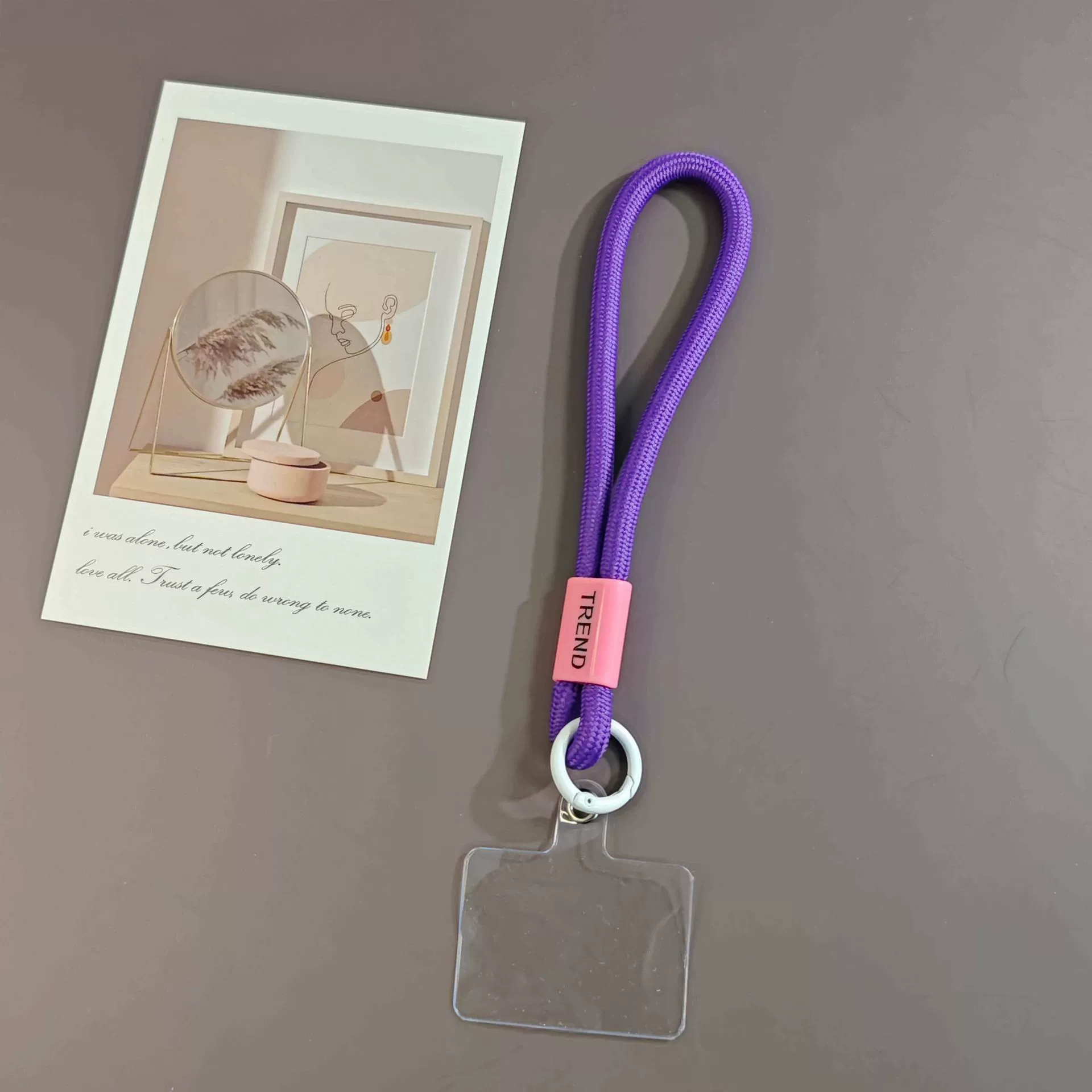 手机挂绳编织带logo短款手腕绳时尚百搭女生户外运动挂绳结实耐用