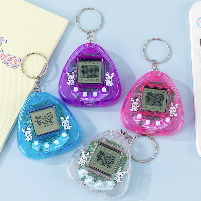 Máy chơi game thú cưng kỹ thuật số mini cầm tay, trò chơi phát triển thú cưng ảo, đồ chơi trẻ em, móc khóa quà tặng nhỏ