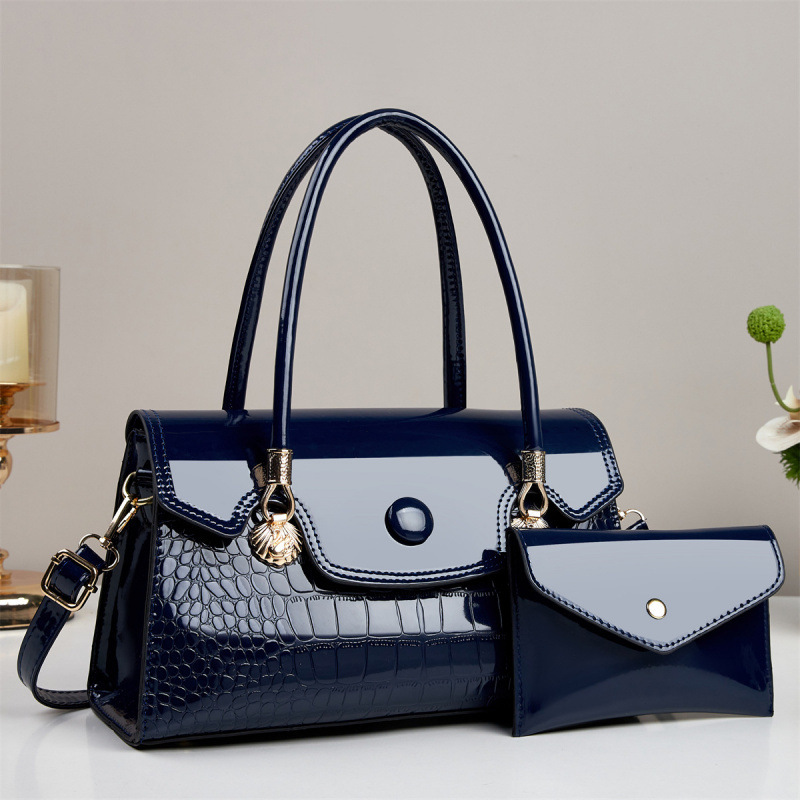 Dos piezas de paquete de bolsos de moda casuales bolsos de hombro con patrón de piedra bolsos de moda versátiles bolsos transfronterizos