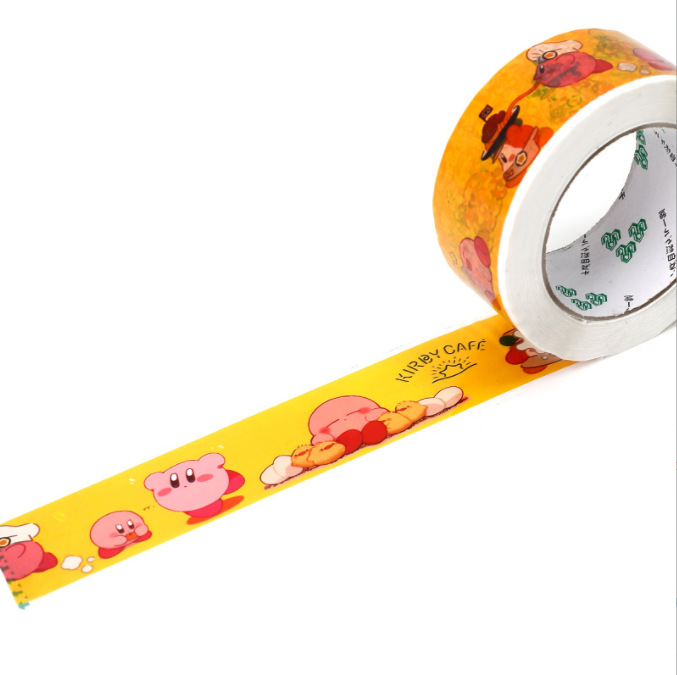 Thankyou cinta adhesiva de embalaje rosa, sello de red, cinta de sellado, cinta de impresión de dibujos animados, fabricante al por mayor