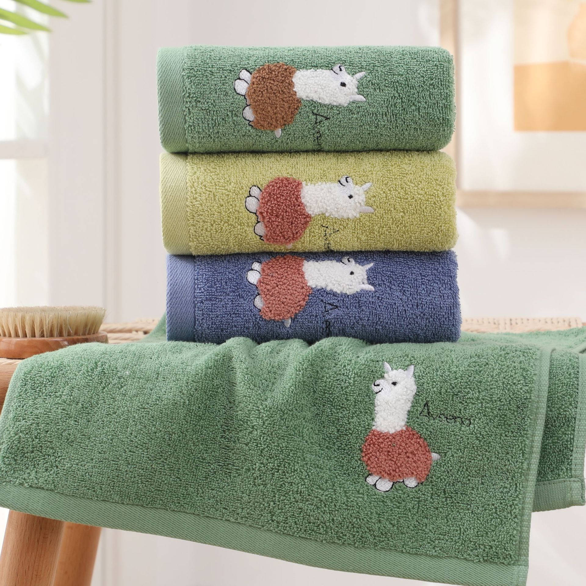Fresh Alpaca Towel Cotton Face Wash Household Absorbent Soft Children Thick Children Cute Face Wash Hand Towel