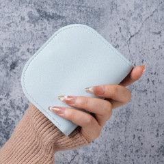 ホット販売財布INS新しい半円形ミニ女性のかわいい小さな財布卸売インターネット有名人無地多用途小銭入れ