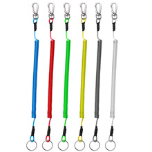 路亚钳控鱼器钢丝失手绳钓鱼工具防丢绳钥匙扣弹簧绳腰挂伸缩绳