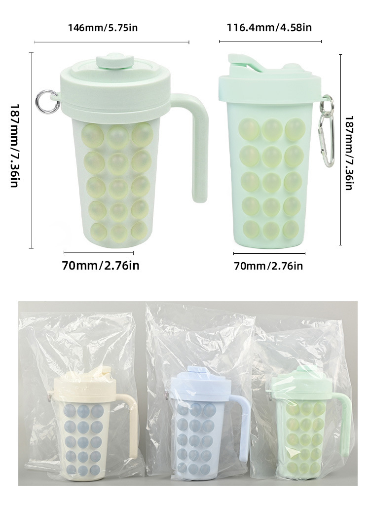 Yaratıcı yeni soğutma ve ısı giderici ürün gıda sınıfı silikon buz kalıbı membranlı su ısıtıcısı bardak pipetli bardak