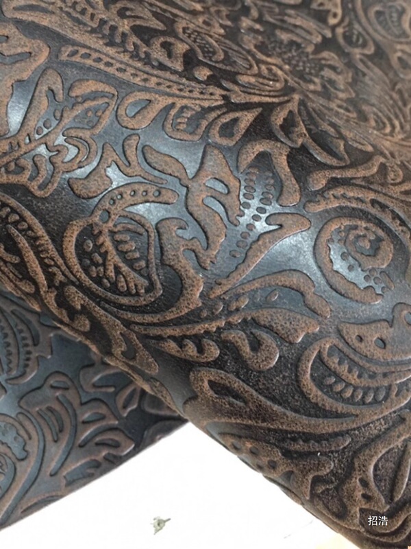 Th010 Italian Crazy Horse Oil Wax Tang Grass Pattern Fragrance First Layer Cowhide DIY Leather 1.8mm Midcourt